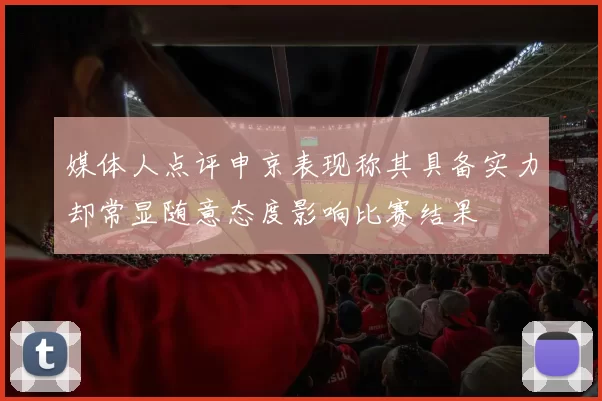 媒体人点评申京表现称其具备实力却常显随意态度影响比赛结果